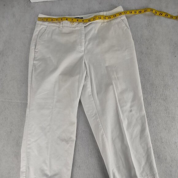 Talbots Womens Petite White Cotton Stretch Capris Pants Size 10P - Picture 6 of 11